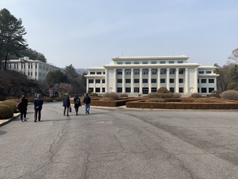 A civic hall during an international study visit in Korea