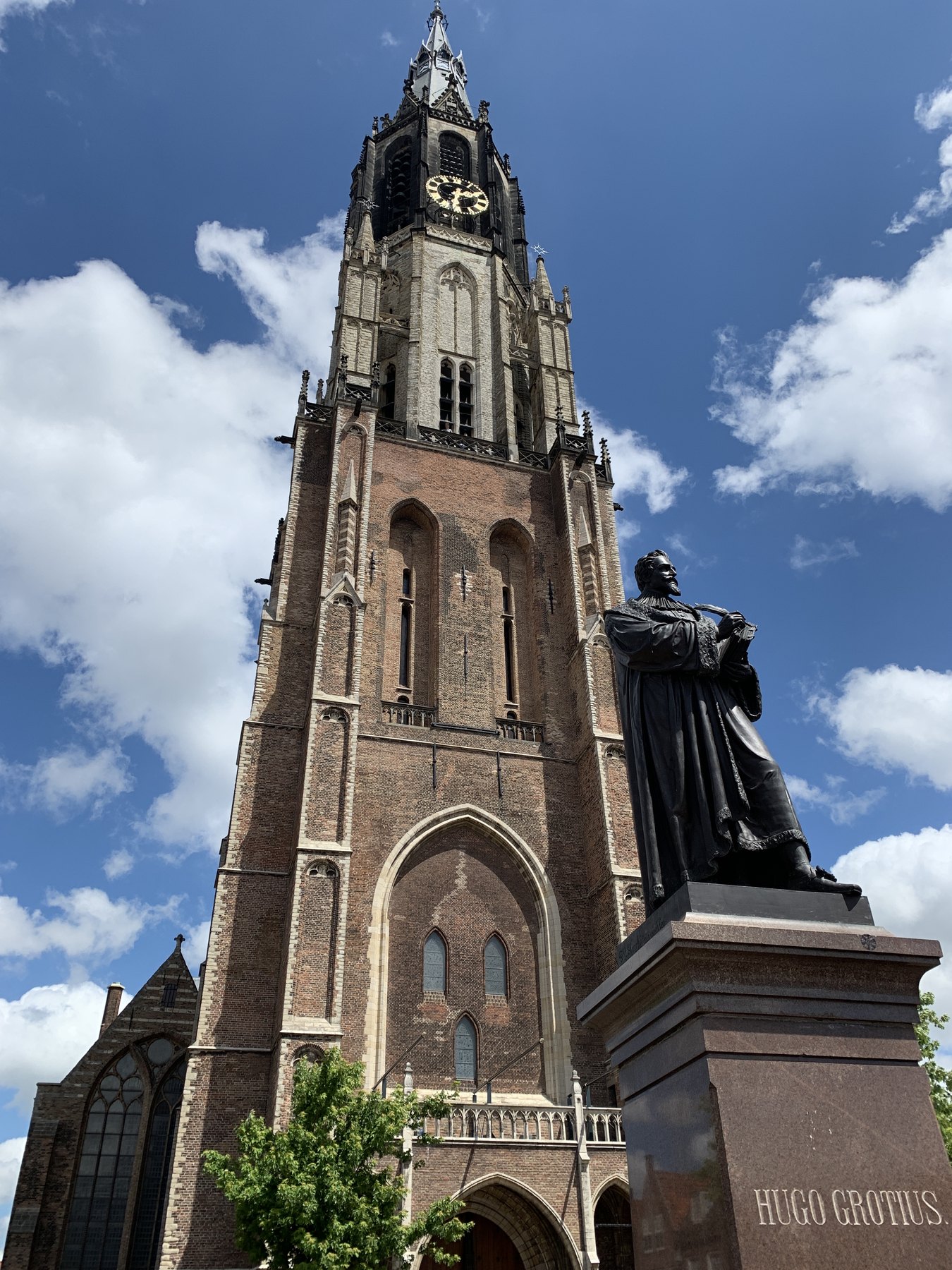 Historic architecture and a canal in Delft